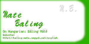 mate baling business card