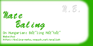 mate baling business card